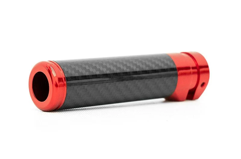OLM Signature Series E-Brake Handle Black Carbon w/ Red 15-21 WRX / STI / 13-25 BRZ / FRS / 86 - Image 3