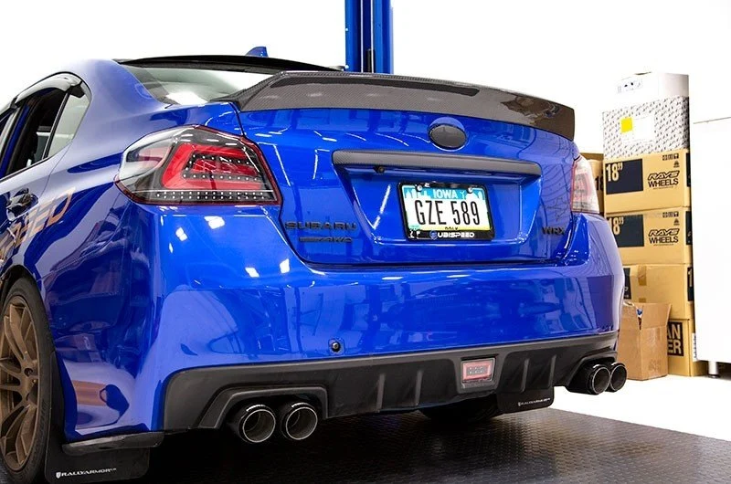OLM Single Point Duckbill Trunk Spoiler Carbon Fiber 2015-2021 WRX / STI - Image 2