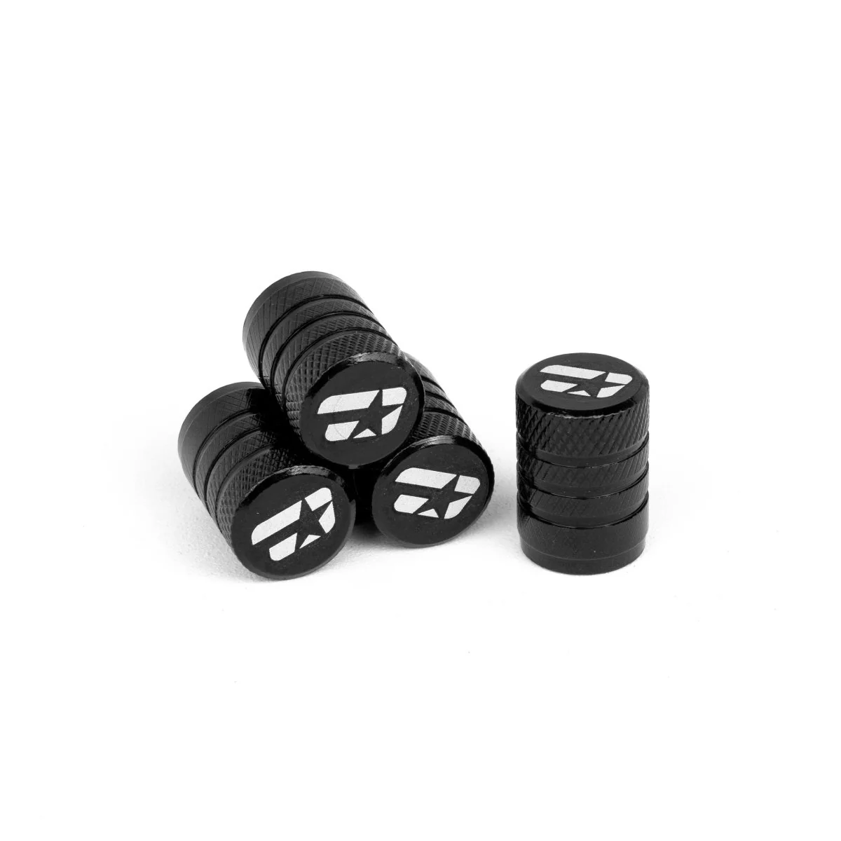 Overtake Front and Rear Valve Stem Caps Black - Image 5