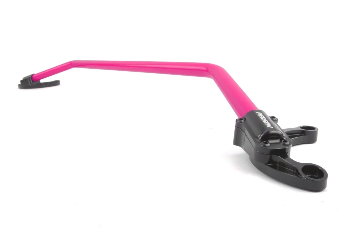 Perrin Front Strut Tower Bar Hyper Pink 2002-2007 WRX / 2004-2007 STI / 2002-2007 Impreza / 2004-2008 Forester XT / 2003-2008 Forester - Image 2