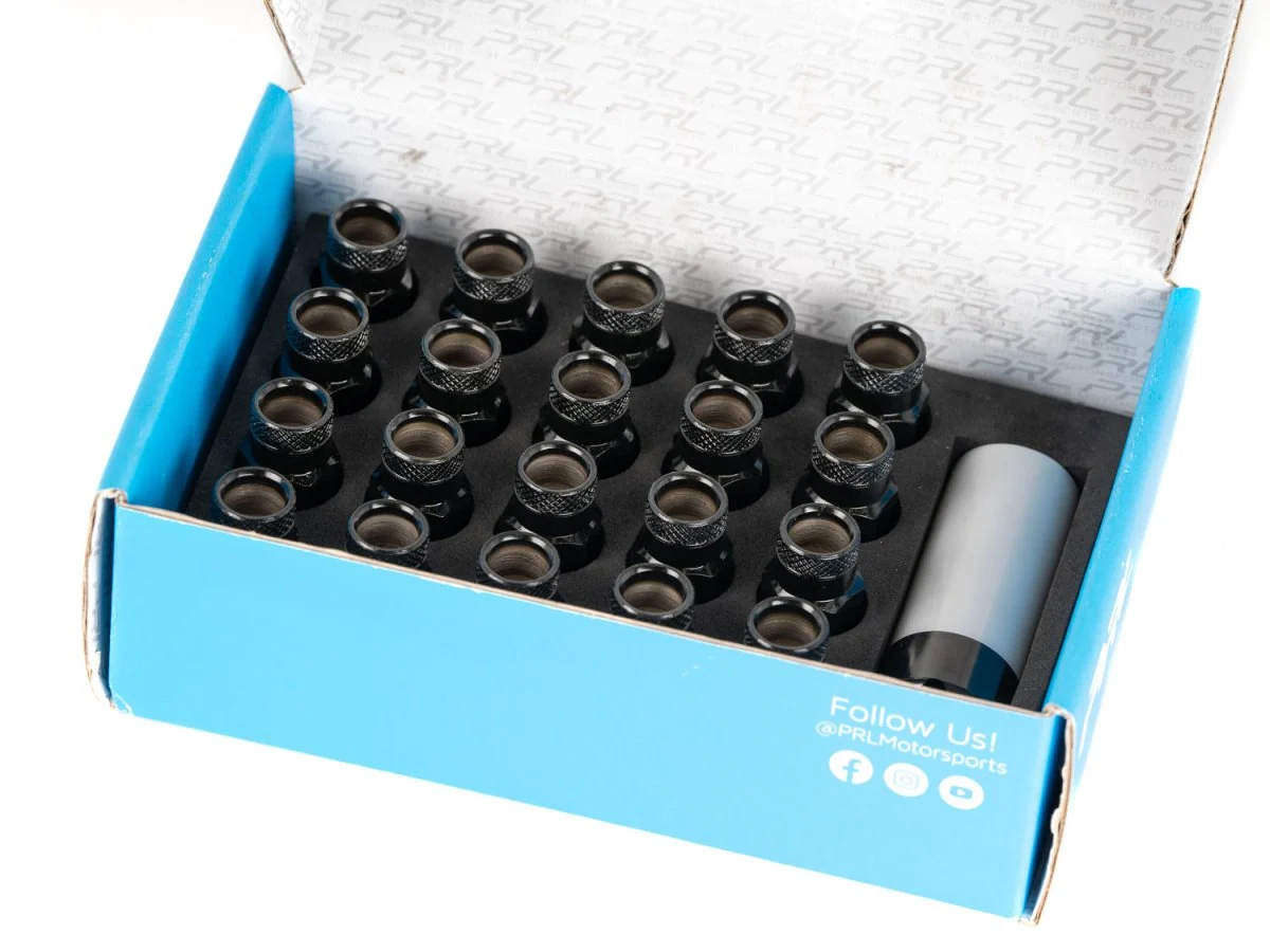 PRL Motorsports M12x1.5 Open Ended Lug Nuts Black - Image 3