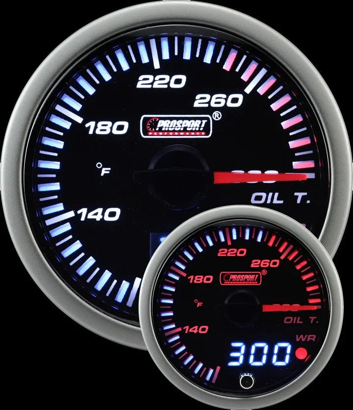Prosport JDM Series Electronic Oil Temperature Gauge 52MM - Image 2