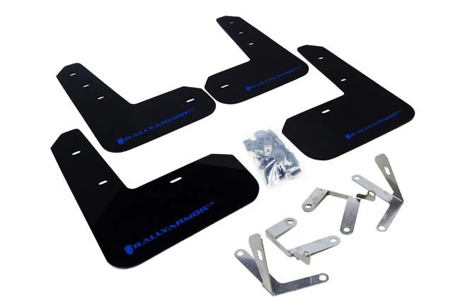 Rally Armor UR Mudflaps Black Urethane Blue Logo 2013-2021 BRZ