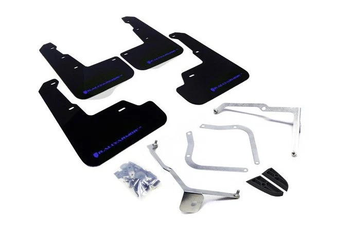 Rally Armor UR Mudflaps Black Urethane Blue Logo 2015-2021 WRX / 2015-2021 STI
