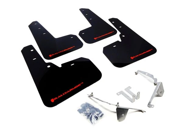 Rally Armor UR Mudflaps Black Urethane Red Logo 2013-2017 Crosstrek XV