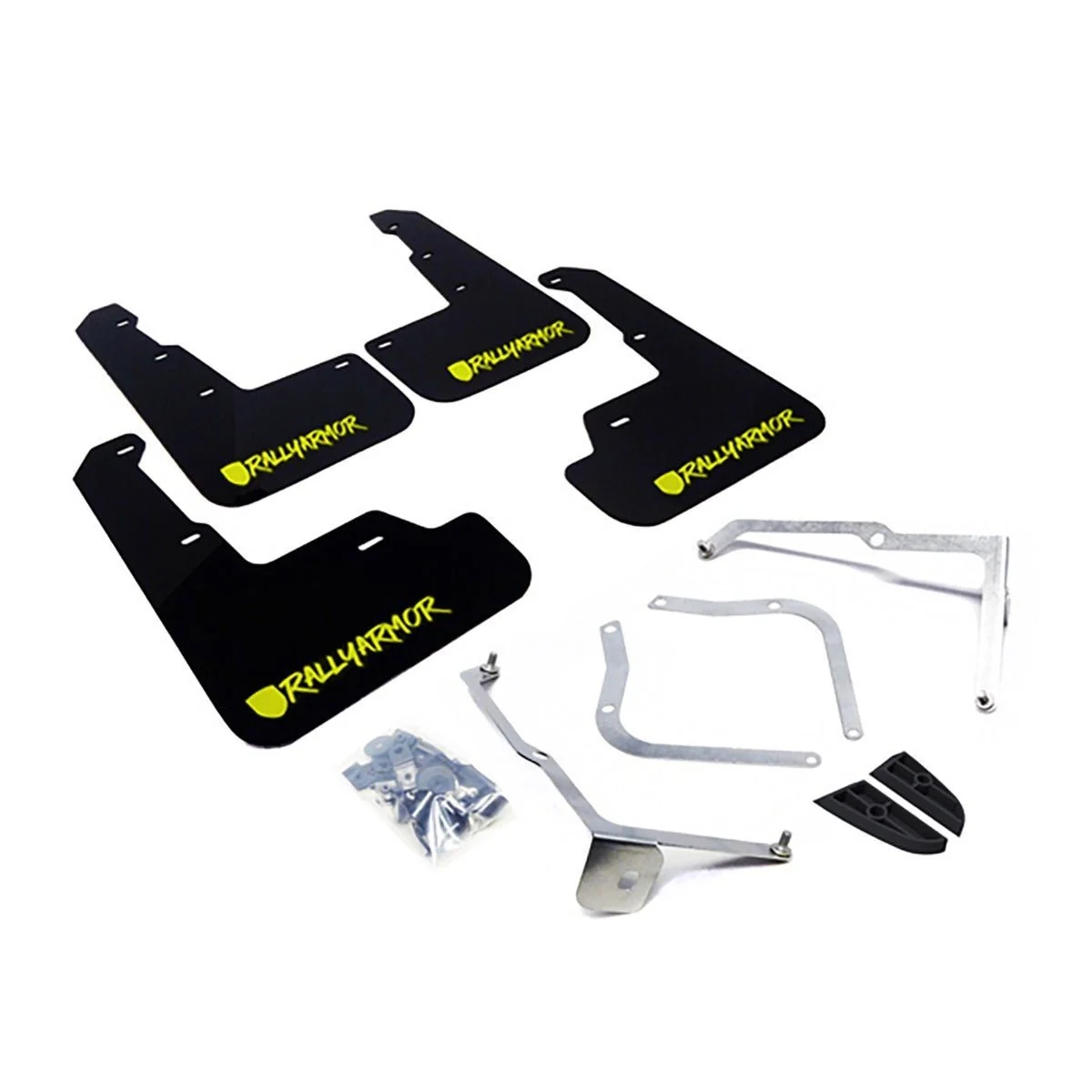Rally Armor UR Mudflaps Black Urethane w/ New Era Caliper Green Logo 2022-2026 WRX