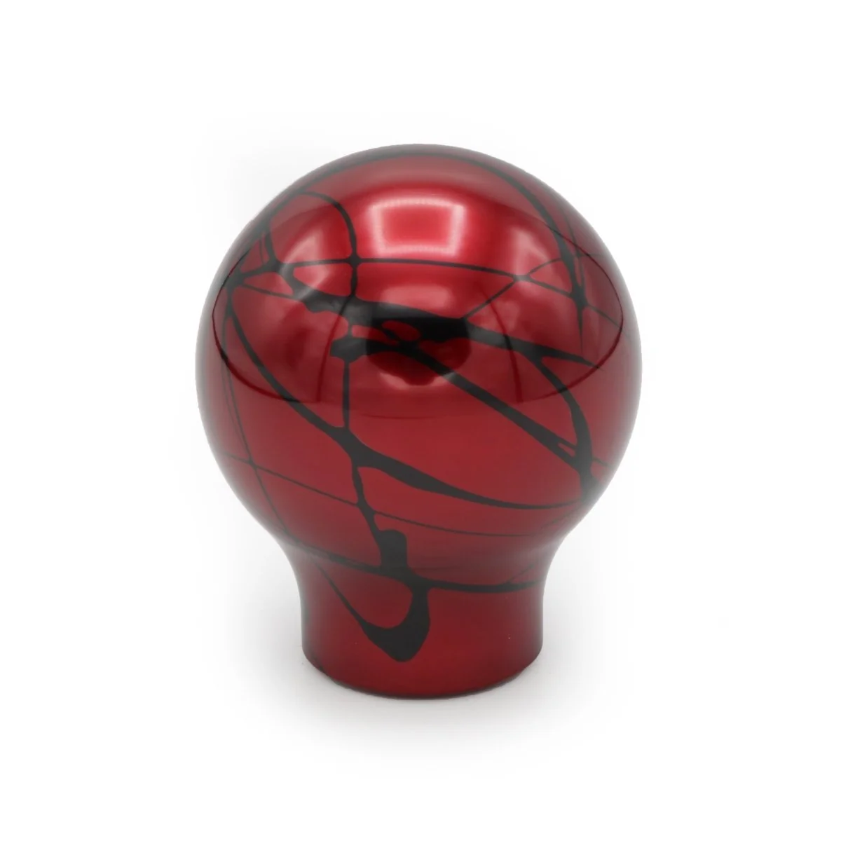Billetworkz Aluminum Shift Knob Fits Most Subaru BRZ / Toyota GR86 Models - Red w/ Black Splash - Image 2