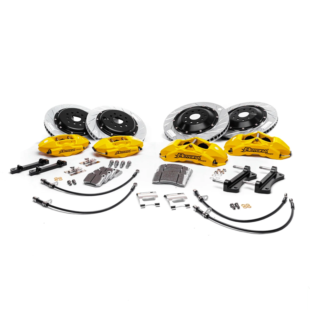 Rotora Big Brake Kit 4/2 Piston Calipers w/ Slotted Rotors 2005-2009 Legacy GT - Image 3