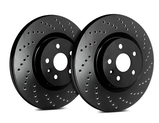 SP Performance Cross Drilled Front Rotor Pair 2005-2017 STI - Image 3