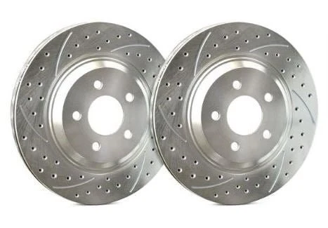 SP Performance Double Drilled and Slotted Rear Rotor Pair 2005-2007 STI - Image 2