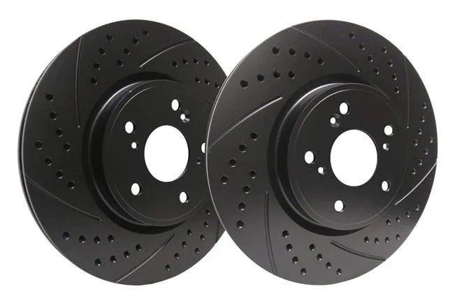 SP Performance Double Drilled and Slotted Rear Rotor Pair 2005-2007 STI - Image 3