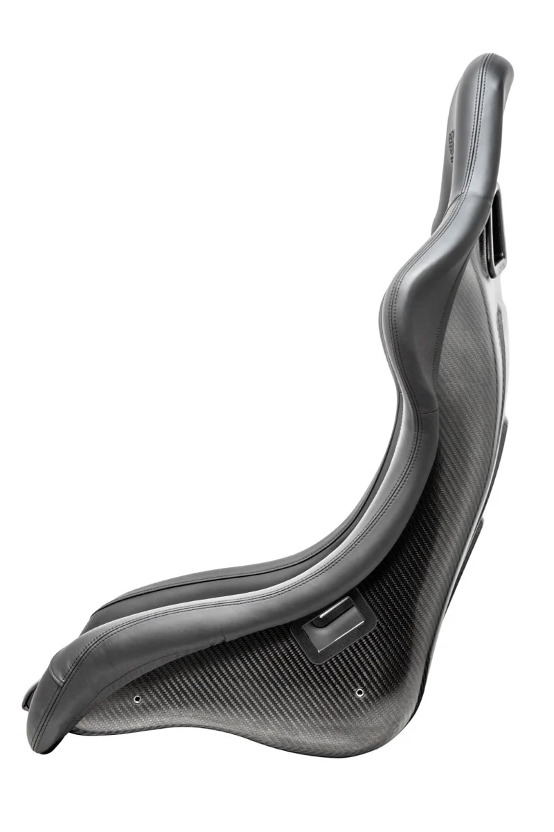 Sparco QRT-C Performance Fixed Back Racing Seat Black w/ Black Stitch, and Carbon Fiber Shell - Image 4