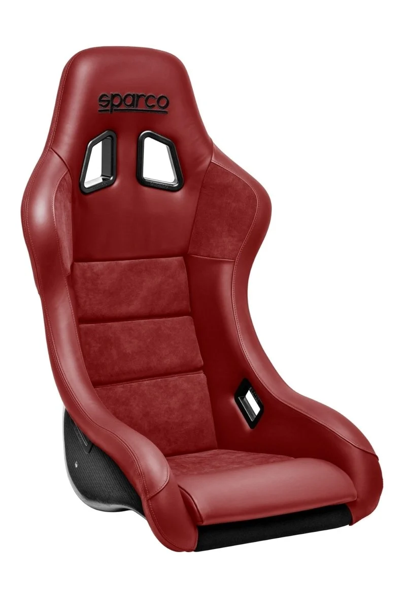 Sparco QRT-C Performance Fixed Back Racing Seat Red w/ Red Stitch, and Carbon Fiber Shell - Image 3