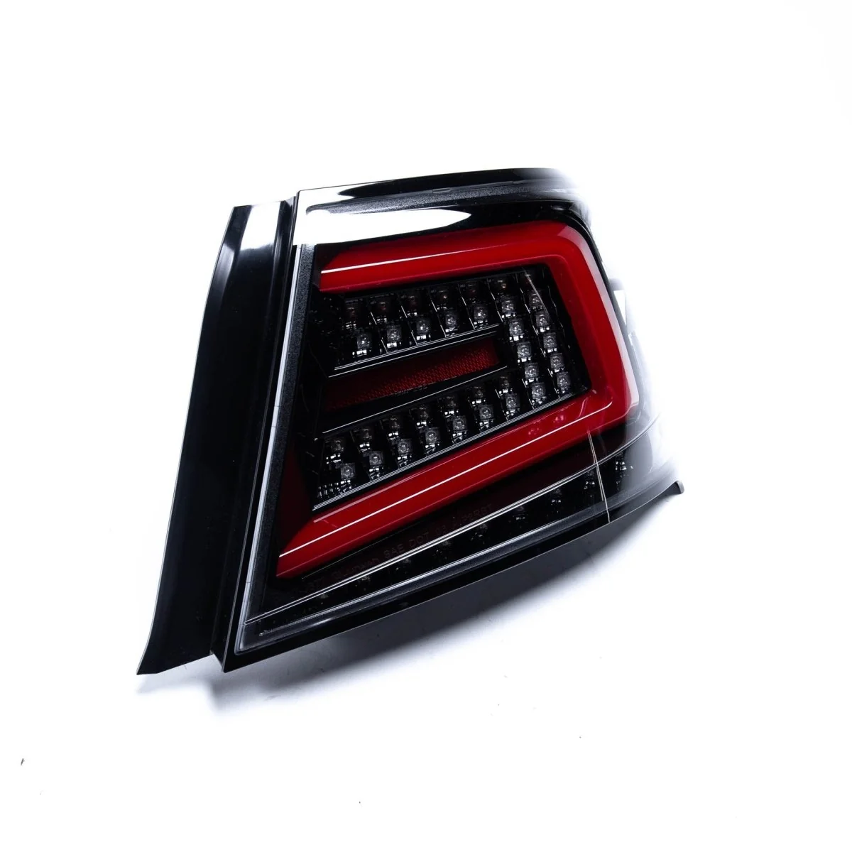 Spec-D Optic Style Sequential LED Tail Lights Gloss Black Housing w/ Clear Lens and Red Bar 2008-2014 WRX Sedan / 2011-2014 STI Sedan - Image 3
