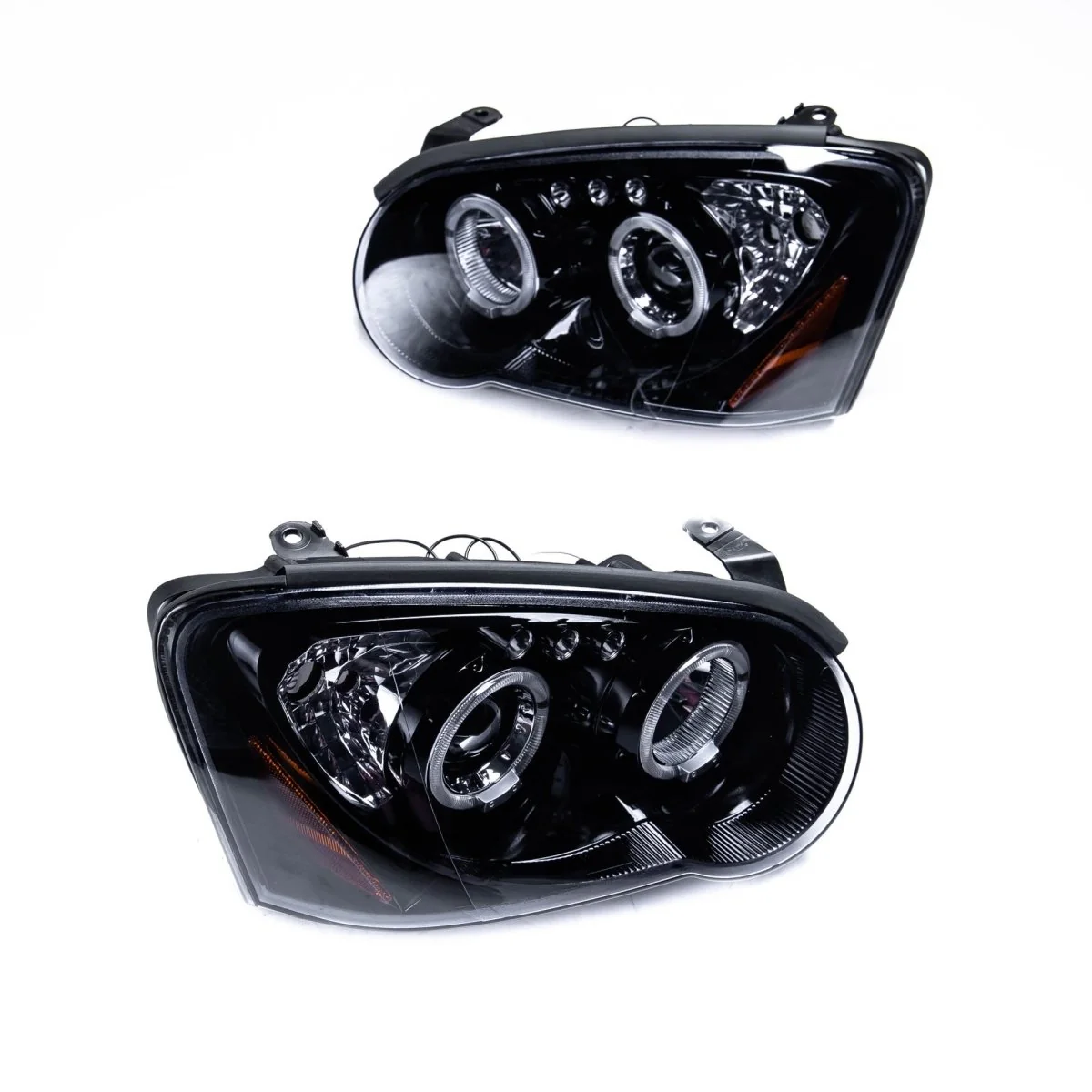 Spec-D Halo Style Projector Headlights w/ Gloss Black Base and Smoke Lens 2004-2005 WRX / 2004-2005 STI w/ OEM Halogen Lights