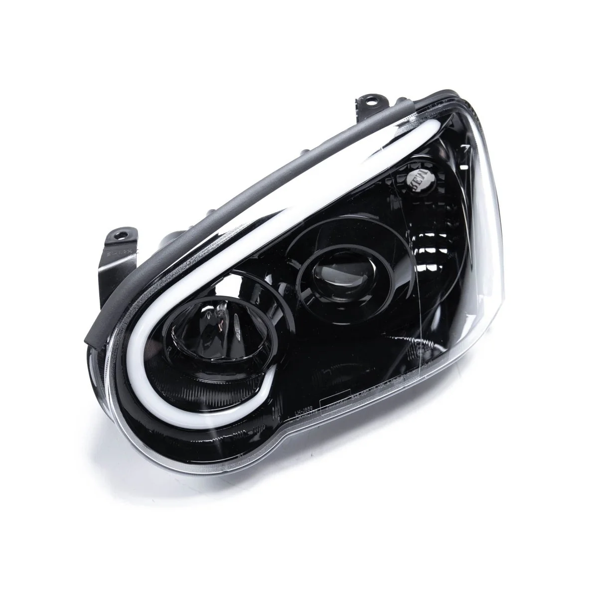 Spec-D LED Bar Style Projector Headlights w/ Gloss Black Base and Clear Lens 2004-2005 WRX / 2004-2005 STI w/ OEM Halogen Lights - Image 2