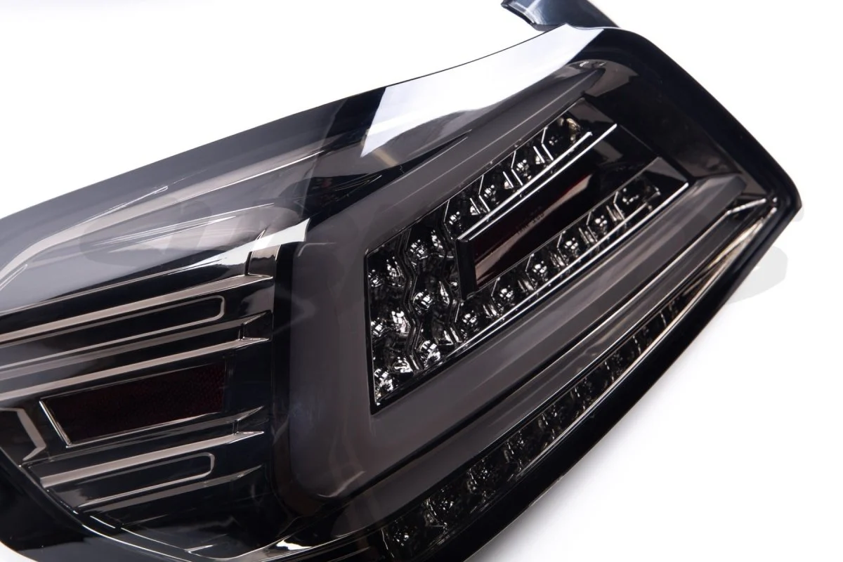 Spec-D Optic Style Sequential LED Tail Lights Chrome Housing w/ Smoked Lens and White Bar 2015-2021 WRX / 2015-2021 STI - Image 2
