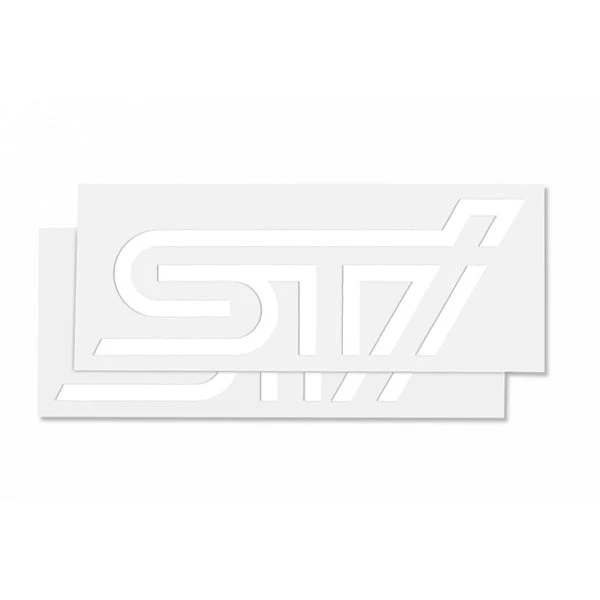 Subaru JDM STI Sticker Type A White