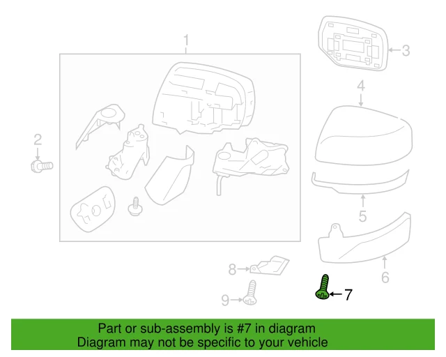 Subaru OEM Side Mirror Signal Lamp Screw - Image 2
