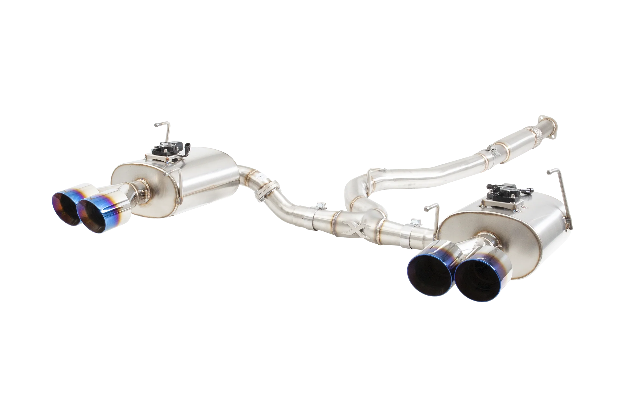 XForce Varex Valved Cat Back Exhaust Burnt Blue Tips 2011-2021 WRX Sedan / STI Sedan