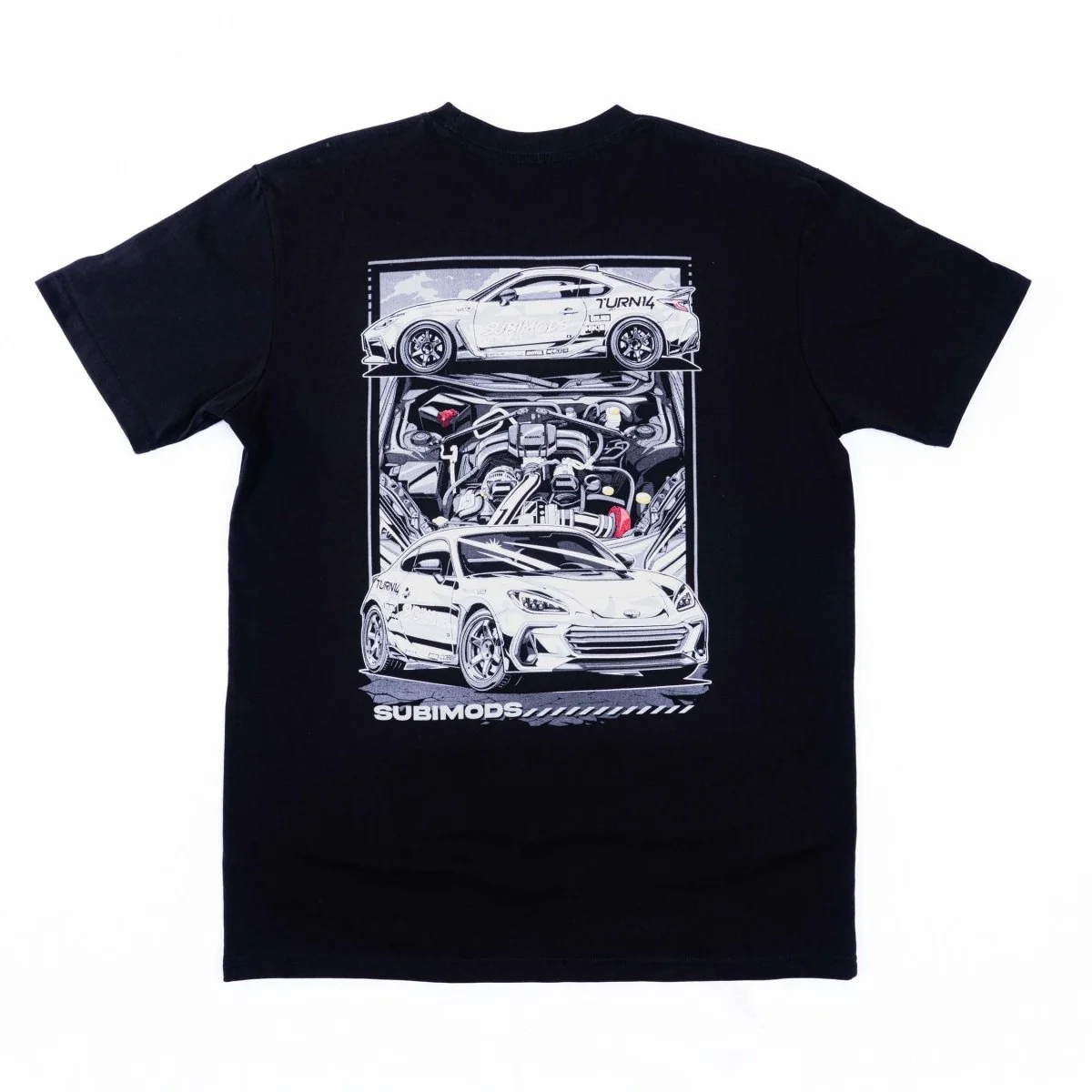 Subimods Official "2023 BRZ Drift Car" Short Sleeve Shirt Black - Image 8