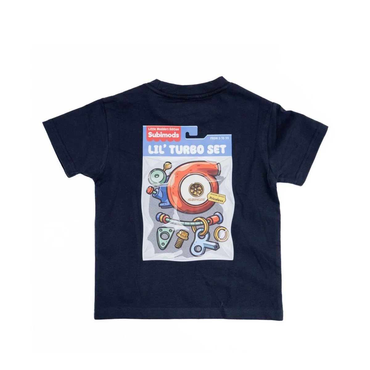 Subimods Official "Lil' Turbo Set" Kids Short Sleeve Shirt Ink Blue