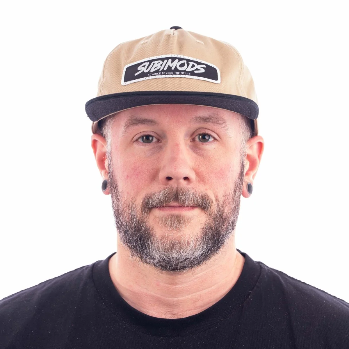 Subimods Official Two Tone Cap Khaki-Black w/ "Patch" Style Logo