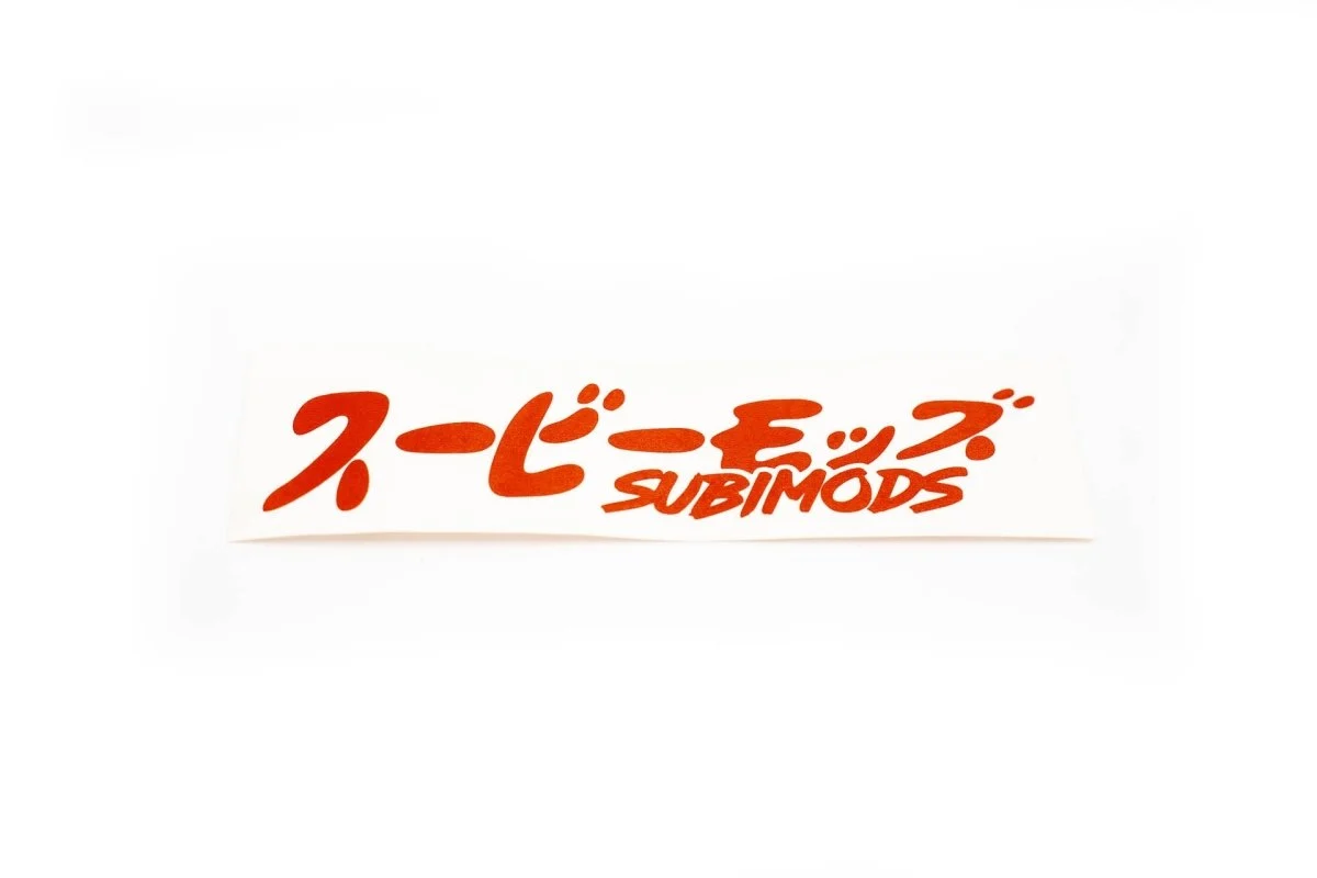 Subimods Official "Overseas" Transfer Style Sticker Red - Image 3