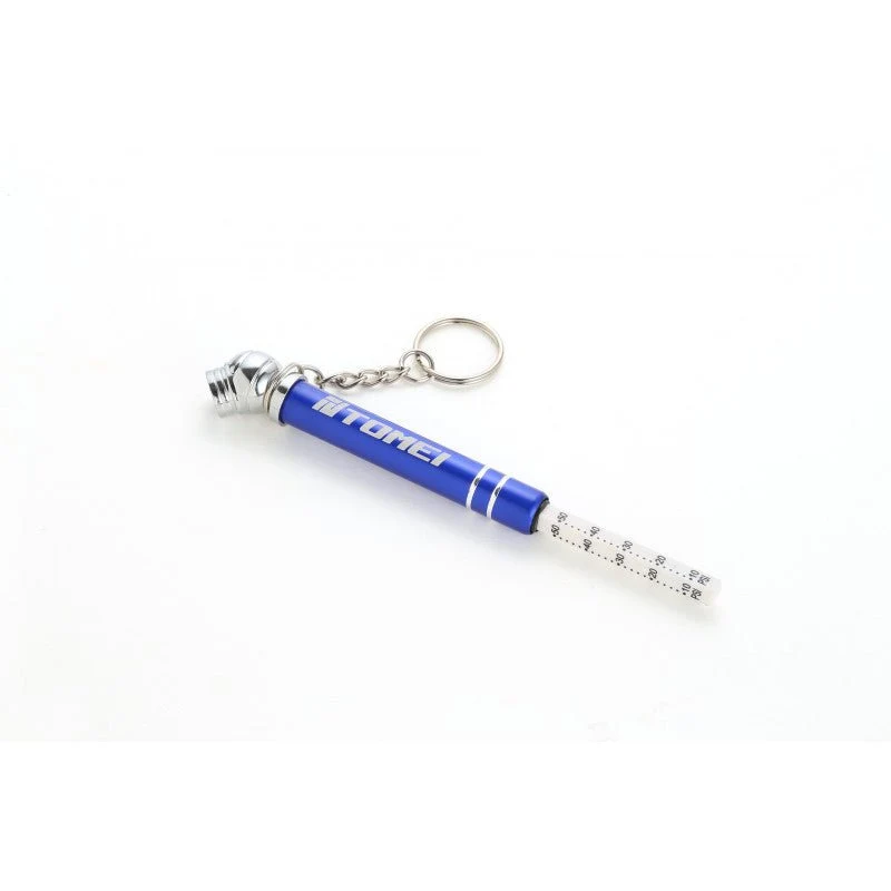 Tomei Mini Tire Pressure Gauge Keychain - Blue