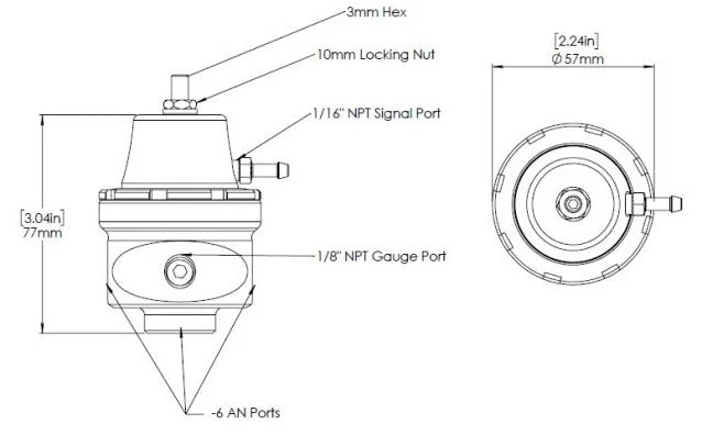 Turbosmart FPR6 Fuel Pressure Regulator Red 6-AN - Image 7