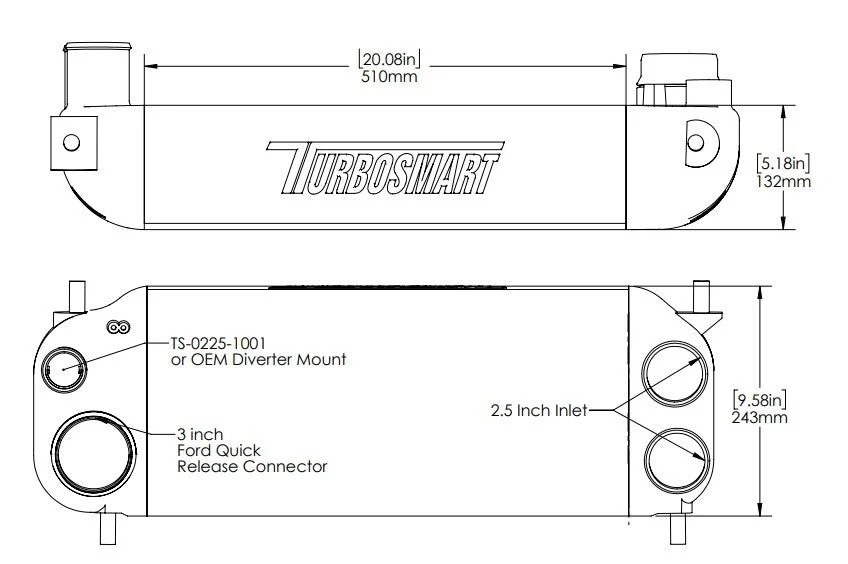 Turbosmart Front Mount Intercooler Core Black 2015-2025 F-150 w/ Ecoboost Engine / Raptor w/ Ecoboost Engine - Image 6