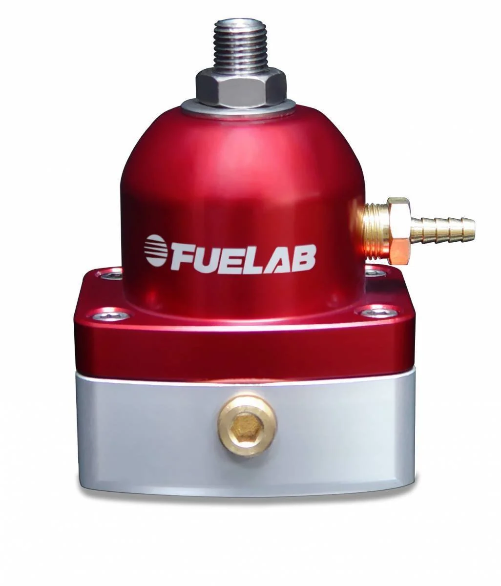 Fuelab Universal EFI Adjustable Mini Fuel Pressure Regulator 25-90 psi 2 -6AN Inlets 1 -6AN Return Red