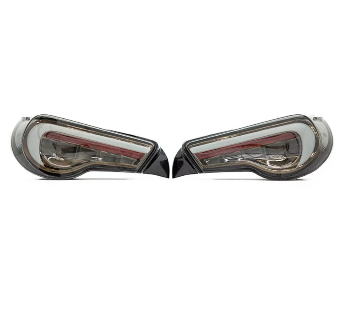 Valenti REVO Jewel LED Tail Lights Light Smoke Lens w/ Black Chrome Base 13-21 BRZ / FRS / GT86