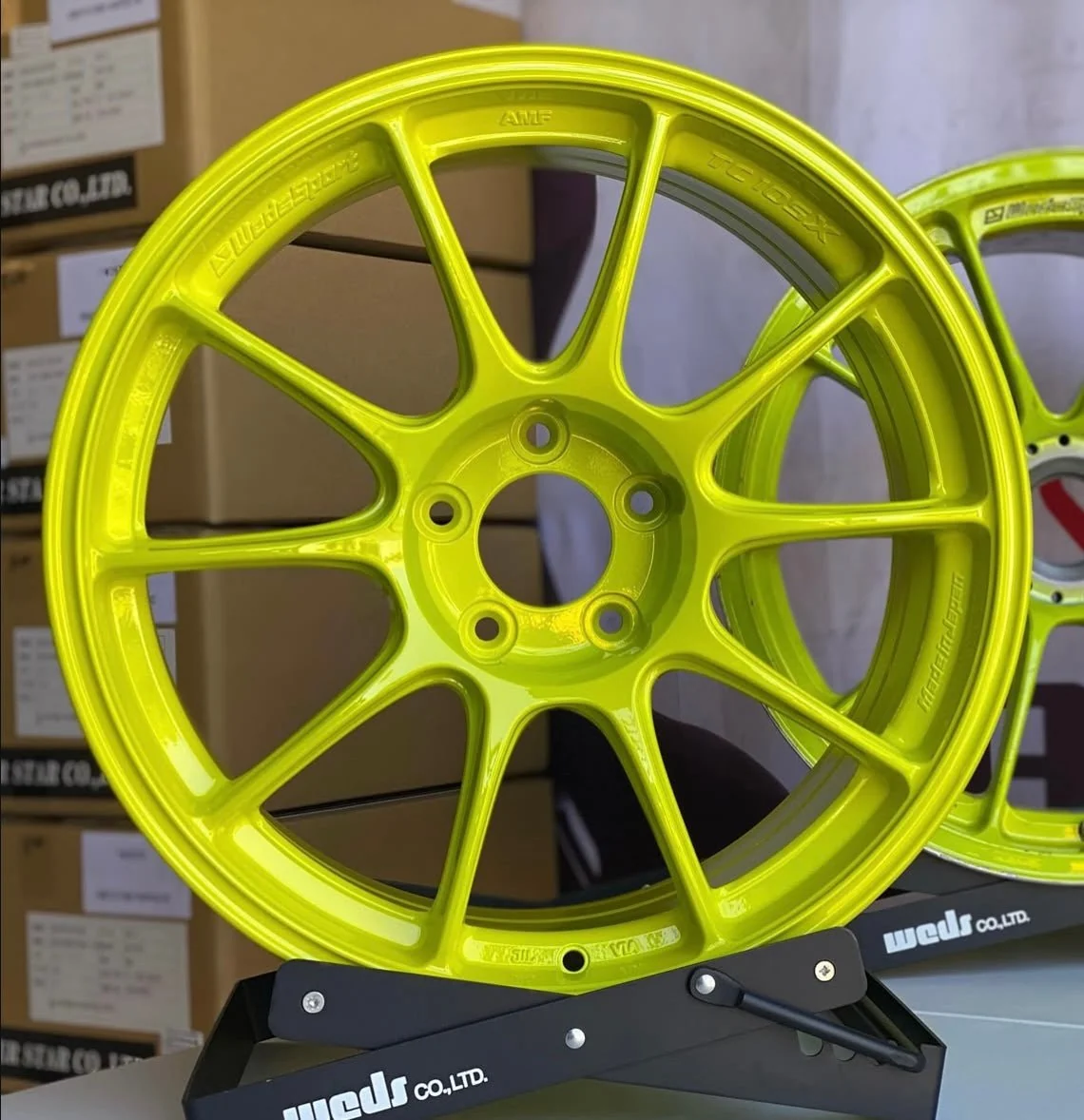 WedsSport TC-105X AMF GT Yellow 18x9.5 5x114.3 +35mm Offset 2015-2026 WRX / 2011-2021 STI - Image 6